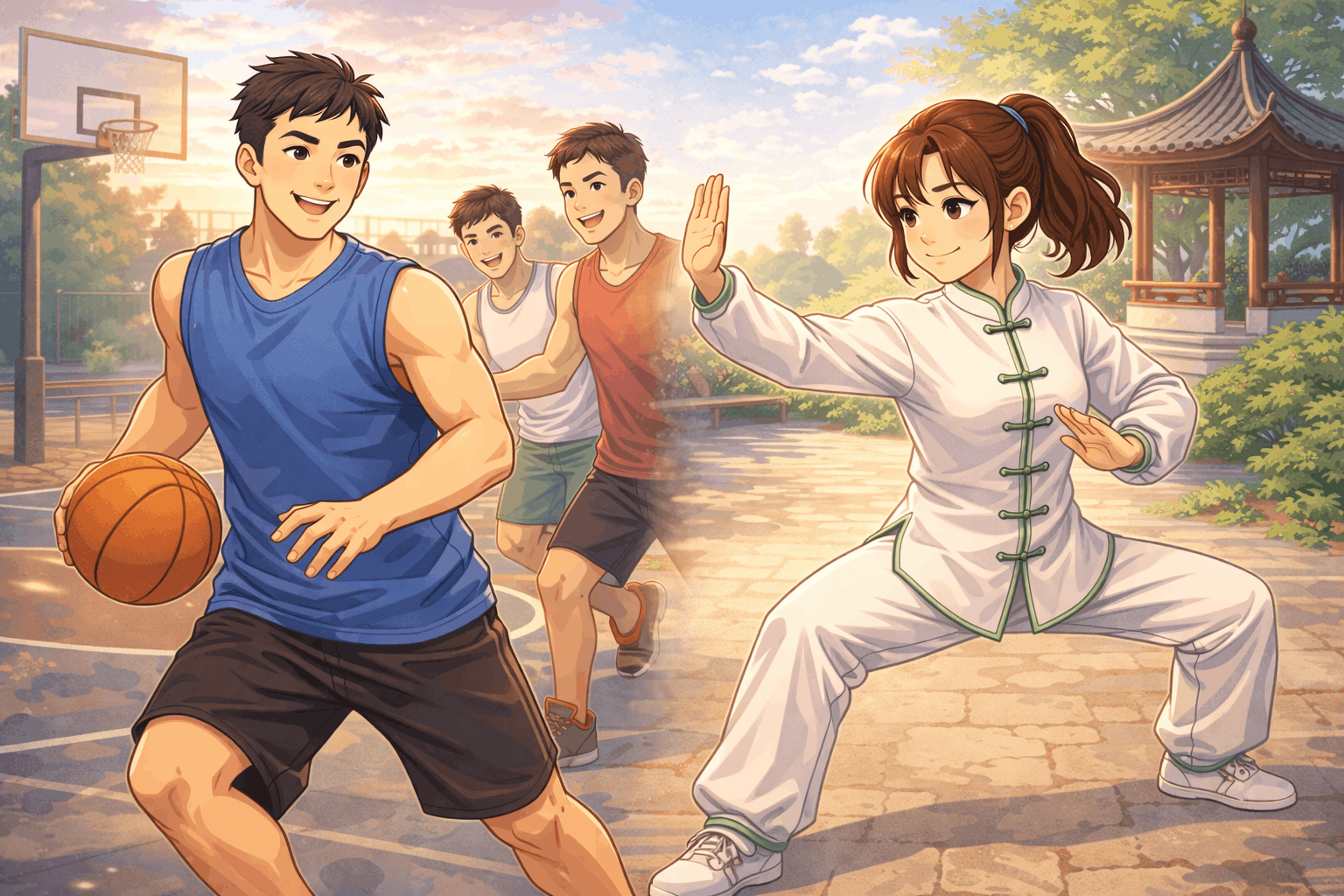My Brother Loves Basketball, I Prefer Chinese Martial Arts
