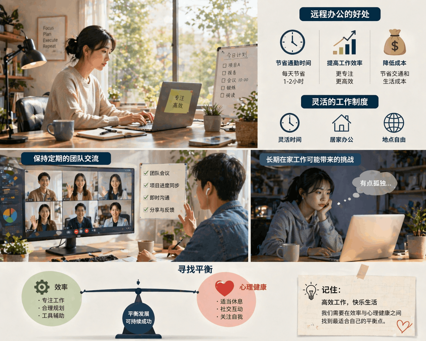 The Rise of Remote Work: Balancing Efficiency and Well-being