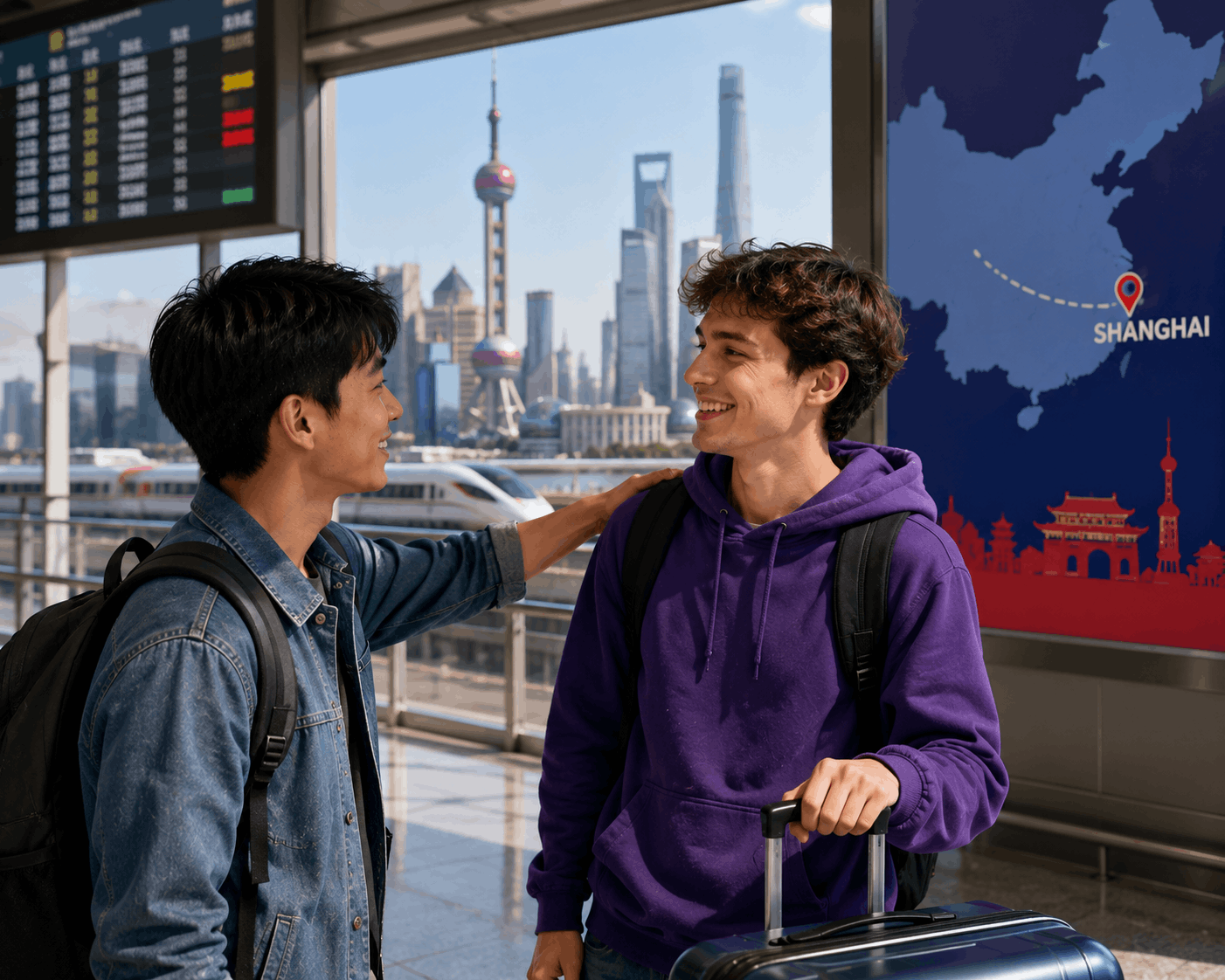 My friend will go to Shanghai next month to study a technical course.