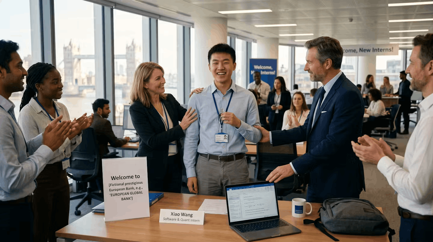 Xiao Wang's Senior Year Internship at a Top European Bank